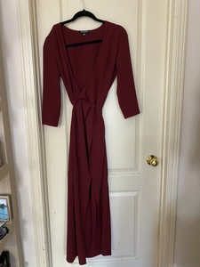 long wrap around dress
