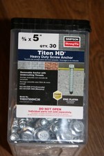 (30 Piece) 3/8" x 5" Heavy Duty Concrete Screws Anchors Simpson Strong Tie