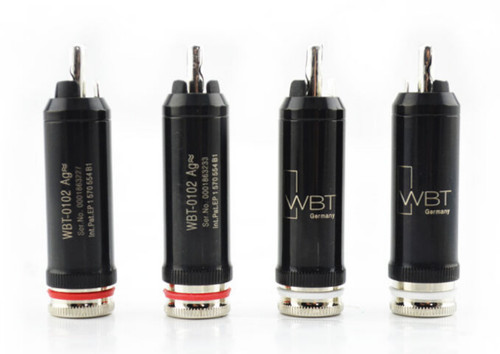 4 PCS -0102 AG Silber Cinch Stecker Lock geschweißte Audio/Video Stecker - Picture 1 of 5
