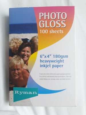 Fotoglanz 100 Blatt 6x4 180 Gsm Inkjet Papier