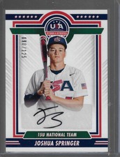 2022 USA Stars & Stripes JOSHUA SPRINGER Auto AUTOGRAPH 99/125 or 090/125