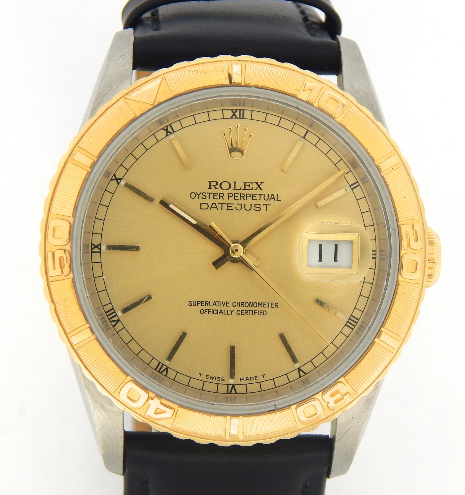 Orologio Rolex Datejust Turn O GRAPH Thunderbird 16263 Uomo Acciaio Oro Giallo 18K