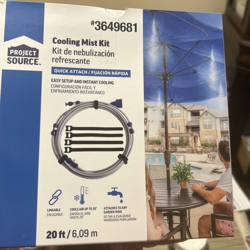 Project Source Cooling Mist Kit Quick Attach Simple Hose Setup NEW