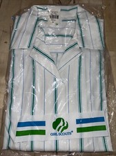 VINTAGE GIRL SCOUT Girls Button Down Long Sleeve Shirt Size 8 NOS