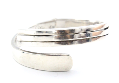 Vintage JRZ Hallmarked Taxco Mexico Sterling Modernist Clamp 80g