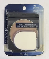 Max Factor Powdered Foundation Mirrored Compact, # 106 Cool Bronze