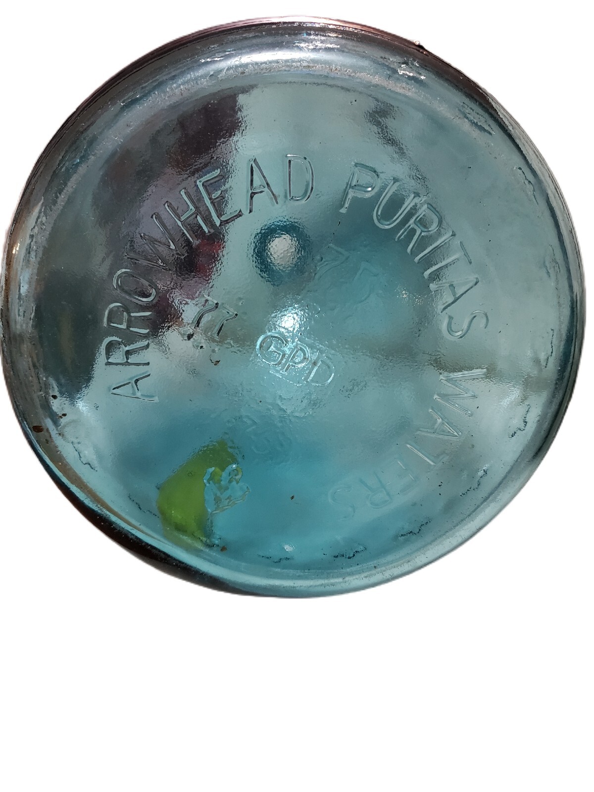 VINTAGE Blue Green ARROWHEAD PURITAS WATERS  5 Gallon Glass WATER JUG