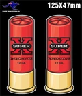 2 X WINCHESTER SHOTGUN SHELL STICKERS SUPER X FOR WELDER TOOLBOX MANCAVE