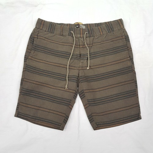Bermuda UOMO rigata in cotone con elastico in vita \