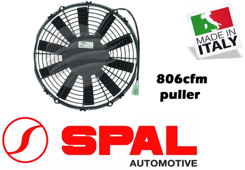 SPAL 30100392 9.00" Low Profile Puller Fan with Straight Blades, 12V