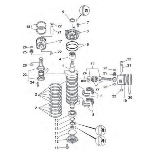 YAMAHA Genuine YZF-R6 2008-20 Crankshaft 2C0-11411-00-00 2C0114110000 Japan New - Picture 3 of 11
