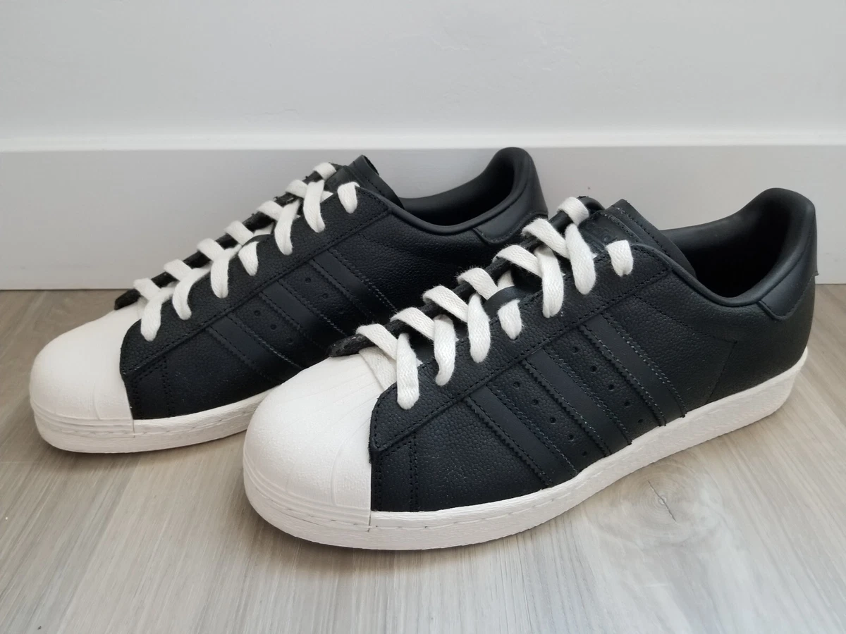 digital Evaluering Kviksølv ADIDAS ORIGINALS Superstar 82 Black Leather Sneakers GX3746 Men&#039;s Size  9.5 | eBay