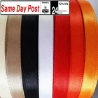 Satin Ribbon 10mm wide x 23 Meters ( 25 Yards  ) roll for craft trim decorations
