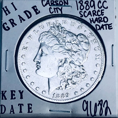 1889 CC MORGAN SILVER DOLLAR HI GRADE GENUINE U.S. MINT RARE KEY COIN 9682