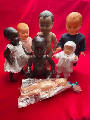 Baigneur Ancien Cupidon Petitcollin (55 Cm, Polyéthylène, Années 1950)