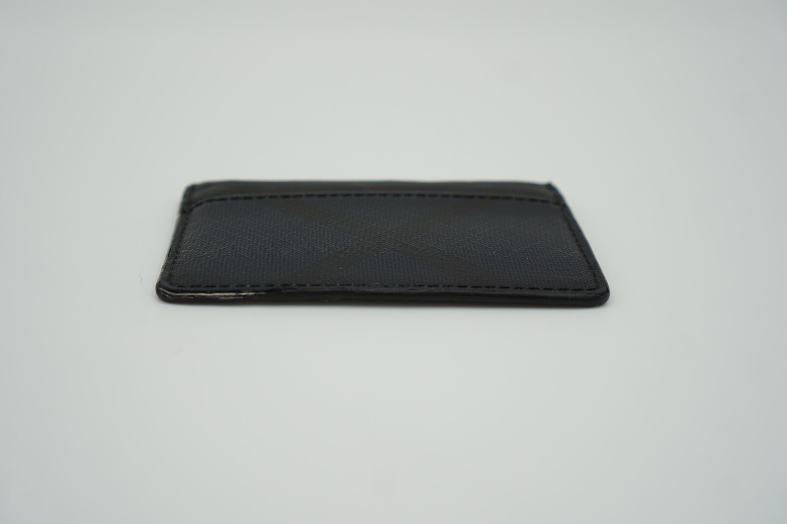 Burberry Check Card Case Navy in Leather image 7