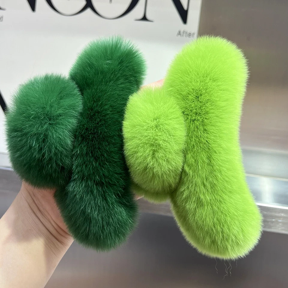 Pinza para el pelo de piel de conejo real de rex horquilla horquilla para mujeres niñas Foto 3 de 4