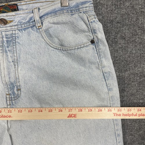VINTAGE 90s Structure Jeans Men 33x31 Regular Tapered Leg Stone Wash Made in USA - Picture 18 of 21