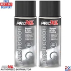 2 x PROXL PRO PLASTICOLOR BUMPER TRIM PAINT AEROSOL 400ML - PC5MG MID GREY