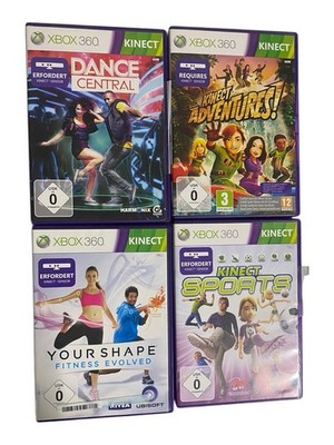 4x Microsoft Xbox 360 Kinect Spiele Games Bundle