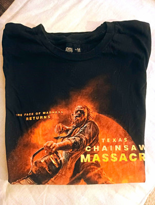 Cavity Colors Texas Chainsaw Massacre Graphic Print Tee Mens M Black