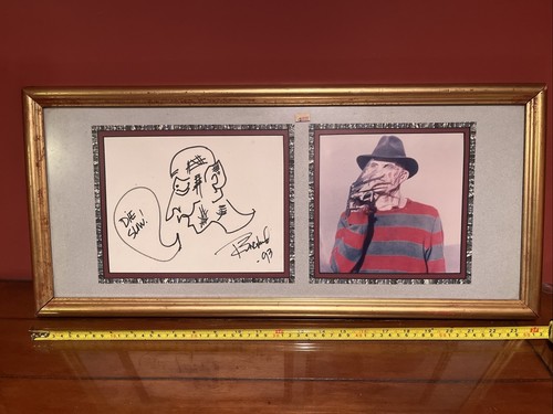 Robert Englund (Freddy Krueger) Signed & Sketch . 1993. Matted and Framed - Picture 1 of 3
