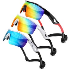3Pack Kids Teens Baseball Polarized Sunglasses Sports TR90 Frame Boys Girls C...