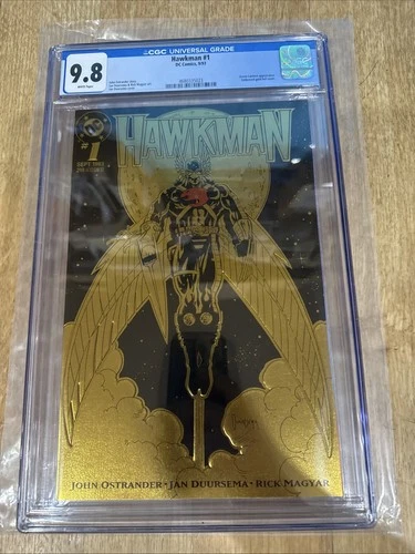 Hawkman #1 (1993) CGC 9.8 Embossed Gold Foil Cover Graded Dc Comic Green Lantern