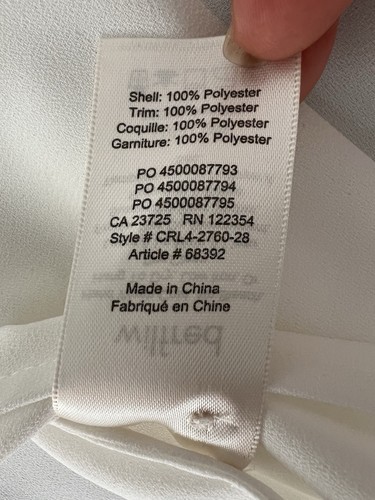 Aritzia Wilfred free Sheer white top long Sleeve xxs - Picture 4 of 5