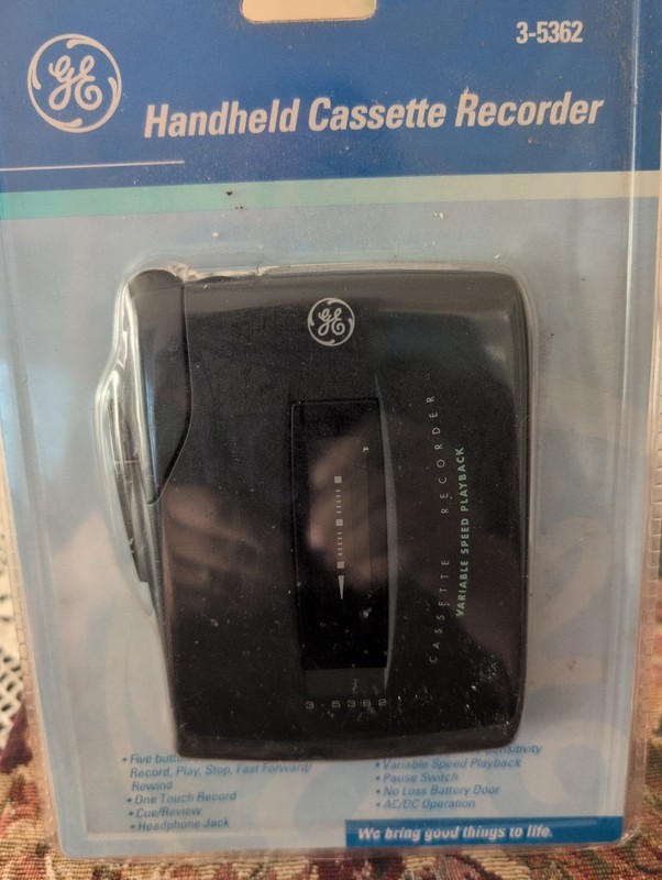 NEW Sealed GE Handheld Cassette Recorder General Electric 3-5362