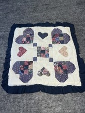 Pillow Sham Floral hearts Cotton 3" Ruffle Square 17"x17" country cottage