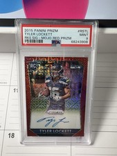 Tyler Lockett PSA 9 Mint 2015 Panini Prizm Red Mojo Rookie Auto /99 #RS-TL