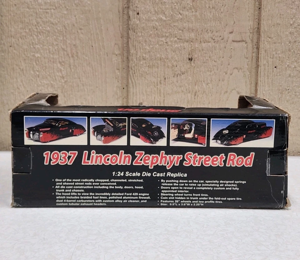 Crown Premium 1:24 1937 Lincoln Zephyr Street Rod ~ DAMAGED BOX ~ RARE VHTF ITEM - Image 3 of 4