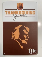 John Madden Oakland Raiders Miller Lite Beer Metal Sign - Los Angeles Vegas