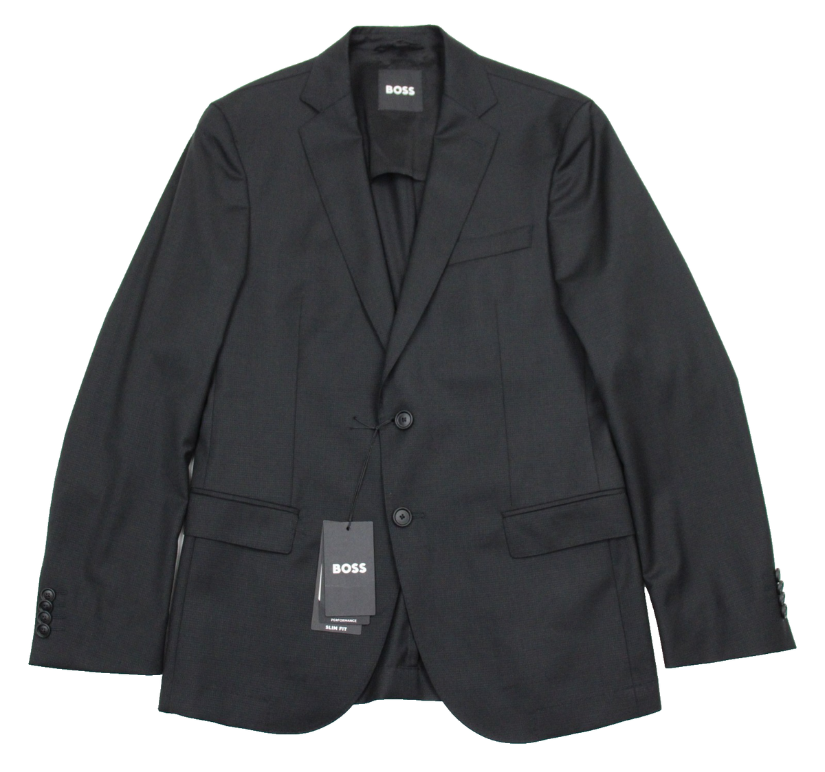 Hugo Boss Suit 34 R Mens Black Wool Slim Fit Neight Byte 2 Piece