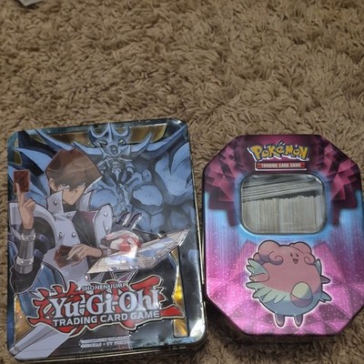 Yu-Gi-Oh! & Pokémon TCG Mixed Card Lot in Collector Tins Seto Kaiba Blissey