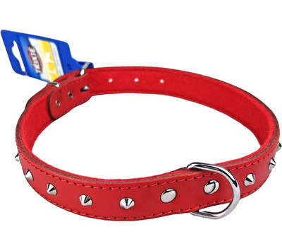 Trixie Leder Hundehalsband Rot Gepolstert Nieten Verstellbar Größen M L