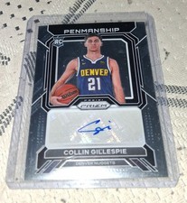 2022-23 Panini Prizm Penmanship Collin Gillespie Auto RC #RP-CGD Denver Nuggets