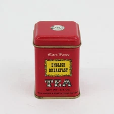 John Wagner & Sons English Breakfast Tea Empty Tin Red