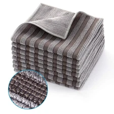 Stainless Steel Microfiber Cloth Double-Sided Cleaner Rag, Non-Scratch Scrub ...