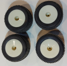 Team Associated RC18T Wheels & Tires Mounted On White Wheels Set of 4