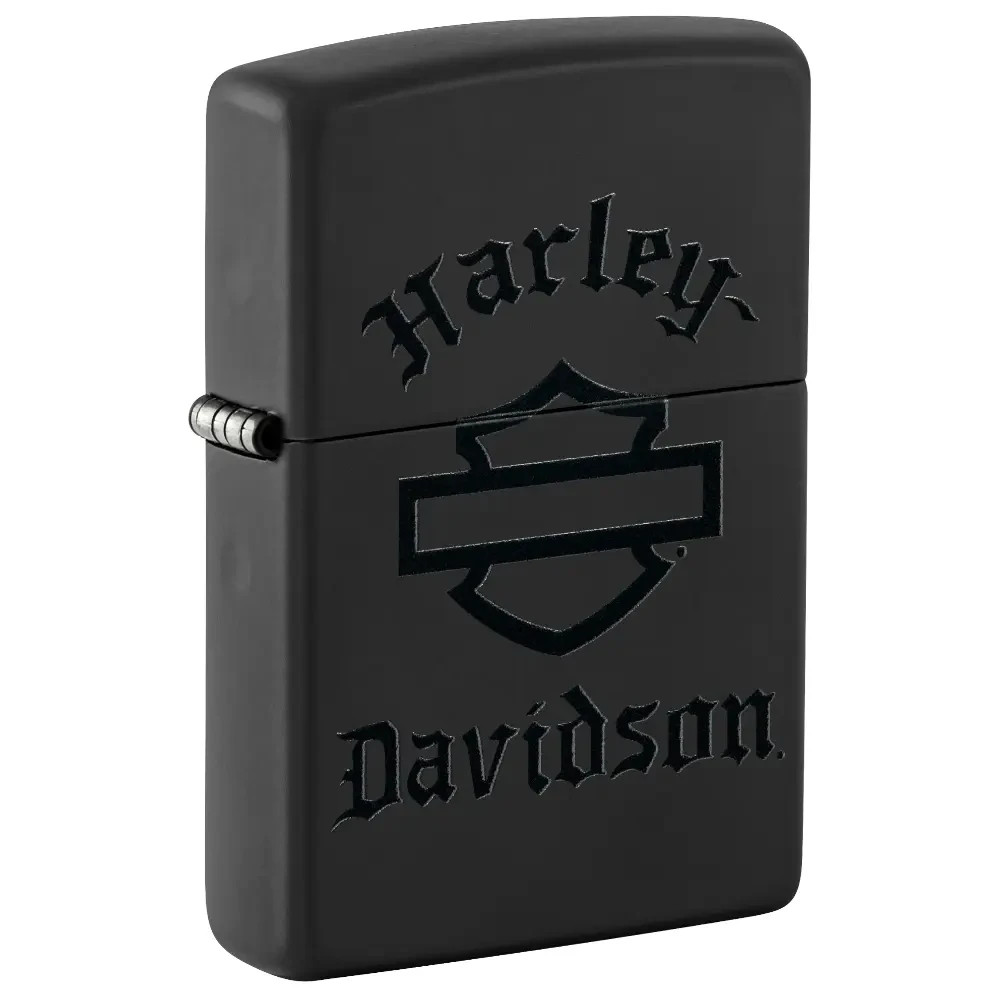 Zippo Harley Davidson Black Matte Color Image 46218