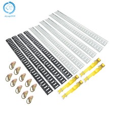 24 Pack 5 Foot E Track Rails Mixed Black Silver For Cargo Trailer Tie Down