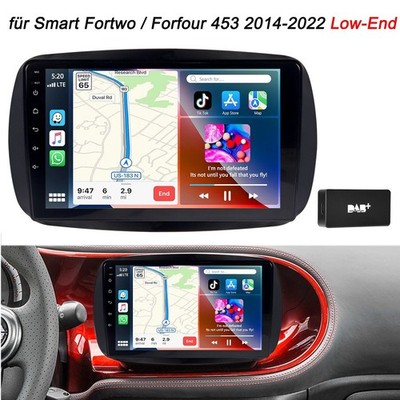 DAB+ Für Smart Fortwo 453 2014-2022 4+64 Android 15 Autoradio Carplay Navigation