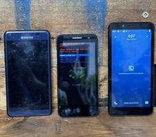 Android phone lot of 3 AS-IS. Kyocera Alcatel Schok For Parts