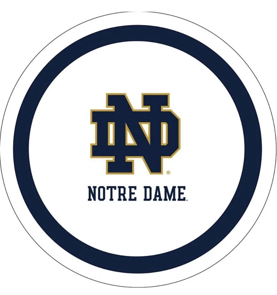 Platos de postre de 7" Notre Dame lucha irlandesa NCAA deportes universitarios fiesta de graduación Foto 3 de 3