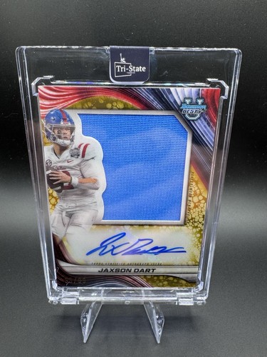 2024 Bowman Best U • Jaxson Dart /99 GOLD PROSPECT JUMBO PATCH AUTO - NYG DRAFT