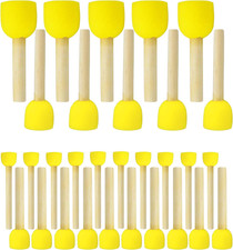 30 Pcs Assorted Size round Sponges Brush Set 4 Sizes DIY Painting Tools- Yellow