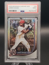 2025 Bowman Chrome Mega Box James Wood #29 Mojo Refractor RC PSA 9 Nats