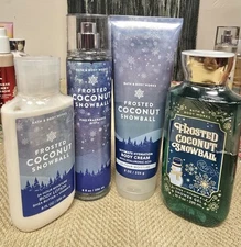 Bath and Body Works FROSTED COCONUT SNOWBALL Wash, Mist, Cream And Lotion Unisex